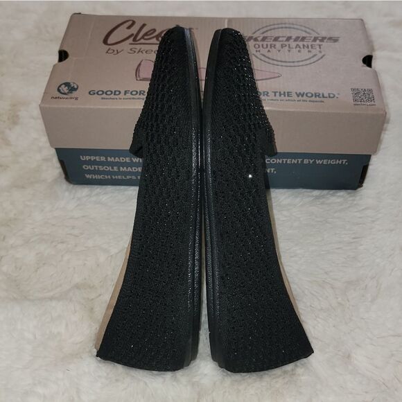 Skechers Cleo 2.0 Someday Flats Recycled Vegan Sparkle Knit Ballerina SlipOn 9.5 - Picture 7 of 15